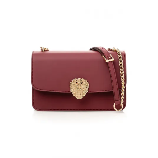 Vince Camuto, Geanta crossbody de piele ecologica, Rosu inchis