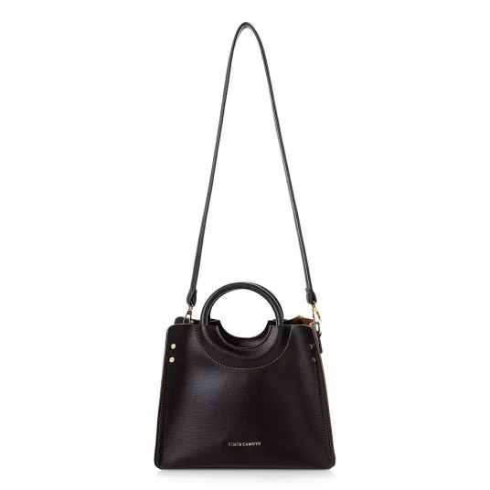 Vince Camuto, Geanta crossbody din piele ecologica, Maro inchis