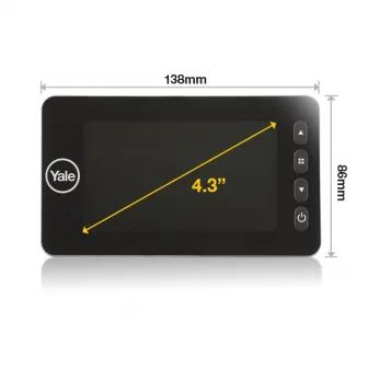 Vizor electronic YALE Auto Imaging DDV5800, senzor miscare, inregistrare video si foto, display LCD 4.3, 38-110 mm grosime usa