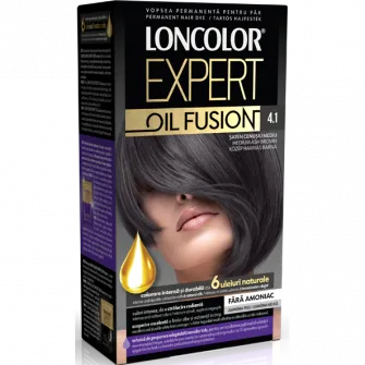 Vopsea de par permanenta Loncolor Expert Oil Fusion 4.1 Saten Cenusiu Mediu, 100 ml