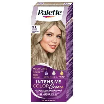 Vopsea de par permanenta Palette Intensive Color Creme, 9-1 Blond Extra Deschis Rece, 110 ml