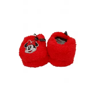 Walt Disney, Papuci pufosi cu aplicatii cu Minnie Mouse, Rosu, 22-23 EU