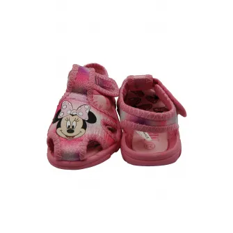 Walt Disney, Sandale cu imprimeu Minnie Mouse si velcro, Roz, 28 EU