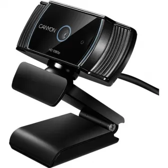 Веб-камера Canyon CNS-CWC5, Full HD, 2 Мп, автофокус, вращение на 360, кабель 2 м, USB2.0, Черный