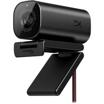 Webcam HyperX Vision S, 4K@30FPS, 1080p@60FPS, senzor 8mp. corp din aluminiu, magnetic privacy cover, lentila din sticla 5G2P, camp vizual 90 de grade