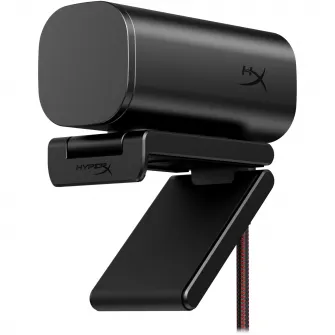 Webcam HyperX Vision S, 4K@30FPS, 1080p@60FPS, senzor 8mp. corp din aluminiu, magnetic privacy cover, lentila din sticla 5G2P, camp vizual 90 de grade