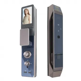 Yala inteligenta PNI SafeHome PTY8825, cod, card, recunoastere faciala, amprenta, aplicatie Tuya Smart, 30 utilizatori, camera incorporata