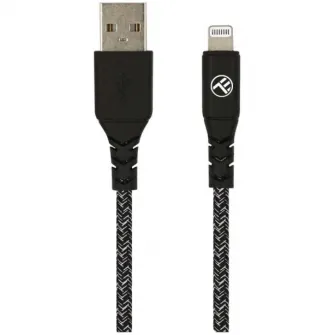 Зеленый кабель для передачи данных Tellur, USB на MFI Lightning, 2,4, 1 м, черный