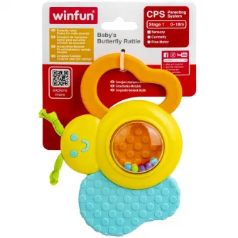 Zornaitoare Winfun - Fluturas, cu jucarie dentitie