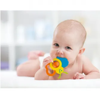 Zornaitoare Winfun - Fluturas, cu jucarie dentitie