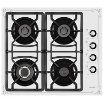 Plita incorporabila cu gaz Wolser WL-F 6401 GT IC White Rustic