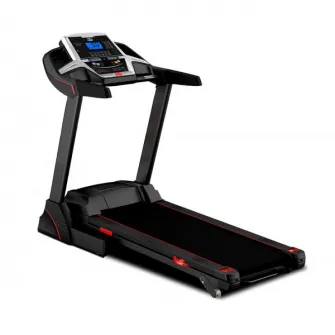 Banda de alergat electrica FitTronic D100, motor 2.5 CP, Bluetooth, Kinomap, Zwift, Newrunway, Self oil - ungere automata, sistem de amortizare in 6 puncte + arcuri, pliabila cu cilindru, intrare mp3 si USB pt muzica, cheie siguranta