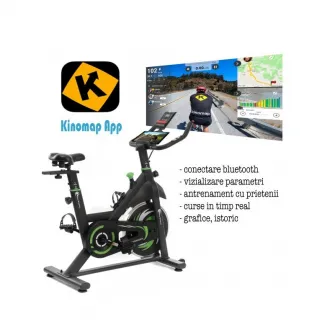 Bicicleta indoor cycling FitTronic SB2000, Kinomap, Zwift, z-sport