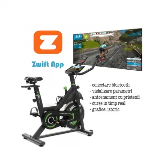 Bicicleta indoor cycling FitTronic SB2000, Kinomap, Zwift, z-sport