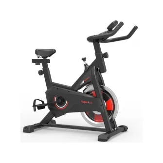 Bicicleta spinning BodyFit SB1500, afisaj electronic, volanta 7 kg, suport tableta