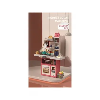 Bucatarie multifunctionala AliBibi, cu tacamuri, vesela pentru gatit si alte accesorii