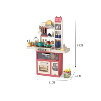 Bucatarie multifunctionala AliBibi, cu tacamuri, vesela pentru gatit si alte accesorii