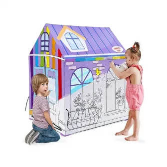 Casuta 2 in 1 AliBibi, construieste si coloreaza
