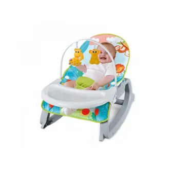 Scaun balansoar 2 in 1 pentru copii AliBibi, cu masuta si muzica