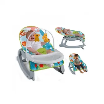 Scaun balansoar 2 in 1 pentru copii AliBibi, cu masuta si muzica
