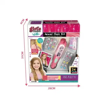 Set creativ pentru decorarea parului AliBibi, 24 accesorii incluse