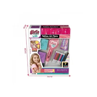 Set creativ tatuaje AliBibi cu creion electronic inclus