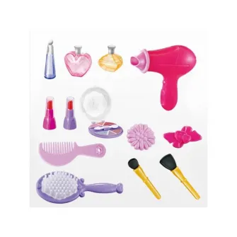 Set de infrumusetare 2 in 1 masuta si carucior de cumparaturi AliBIbi, cu accesorii incluse