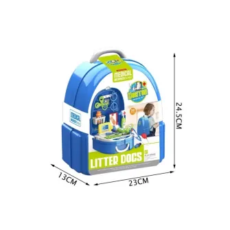 Set de joaca trusa de doctor tip ghiozdan Alibibi
