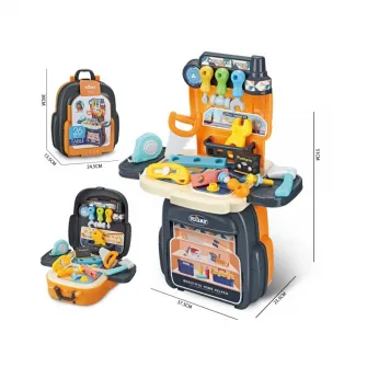 Set de scule 4 in 1 AliBibi, rucsac, troler, banc de lucru, masa de lucru