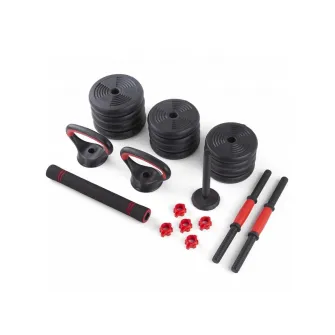 Set Gantera reglabila kettlebell FitTronic 6 in 1 de 40 kg KF40, cu o multitudine de combinatii posibile