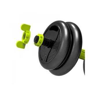Set gantere reglabile kettlebell FitTronic 5 in 1 de 30 kg ZK30, cu bara curbata Z, bara dreapta, roata de abdomen si o multitudine de combinatii posibile