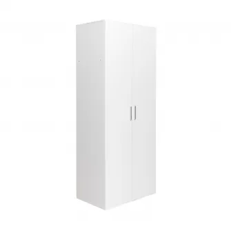 Dulap ALMA 2 usi, 1 raft, bara haine, alb, 80x52x203 cm