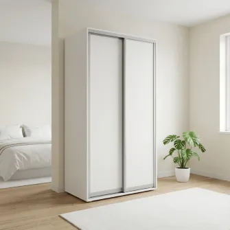 Dulap Cupe Fenix cu 2 usi, 2 PAL, Alb, 120x60x240 cm