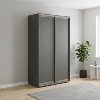 Dulap Cupe Fenix cu 2 usi, 2 PAL, Antracit, 140x60x240 cm