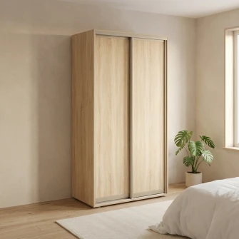 Dulap Cupe Fenix cu 2 usi, 2 PAL, Sonoma, 120x60x220 cm
