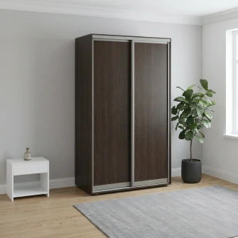 Dulap Cupe Fenix cu 2 usi, 2 PAL, Wenge, 140x60x220 cm