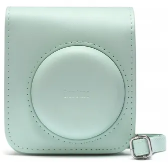 Set aparat foto instant Fujifilm Instax mini 12, Mint green cu husa, album foto si film 1x10