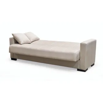Canapea extensibila, Vega, cu lada de depozitare, 215 x 80 x 80 cm, Bej