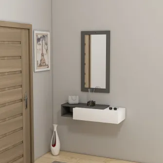 Antreu, Vien, AntracitAlb, 82 x 16 x 30 cm
