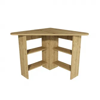 Birou de studiu, Corner, Stejar safir, 80 x 74 x 80 cm