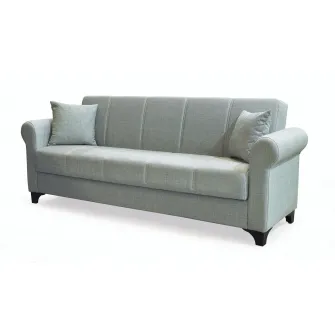 Canapea extensibila, Ares, cu lada de depozitare, 215 x 80 x 80 cm, Gri