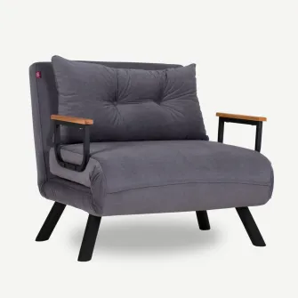 Canapea extensibila cu 1 loc Sando Single - Gri 78 x 78 x 60 cm