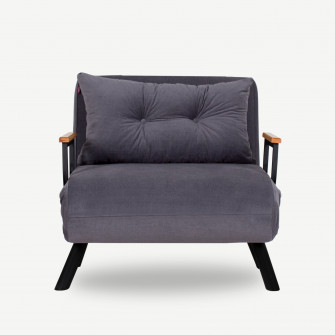 Canapea extensibila cu 1 loc Sando Single - Gri 78 x 78 x 60 cm