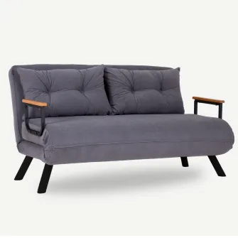 Canapea extensibila cu 2 locuri Sando cu 2 locuri - gri 78 x 78 x 133 cm