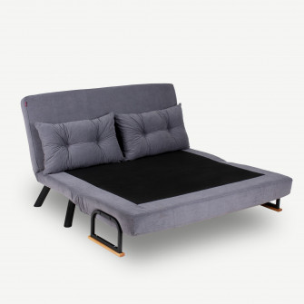 Canapea extensibila cu 2 locuri Sando cu 2 locuri - gri 78 x 78 x 133 cm
