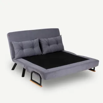 Canapea extensibila cu 2 locuri Sando cu 2 locuri - gri 78 x 78 x 133 cm