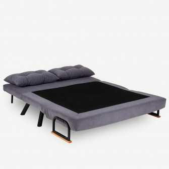 Canapea extensibila cu 2 locuri Sando cu 2 locuri - gri 78 x 78 x 133 cm