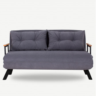 Canapea extensibila cu 2 locuri Sando cu 2 locuri - gri 78 x 78 x 133 cm