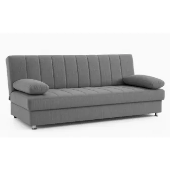 Canapea extensibila cu lada depozitare, Economix, 190x82x80, Gri