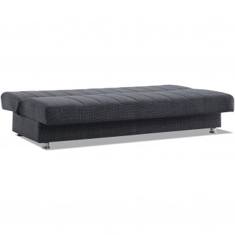 Canapea extensibila cu lada depozitare, Economix, 190x82x80, Gri inchis